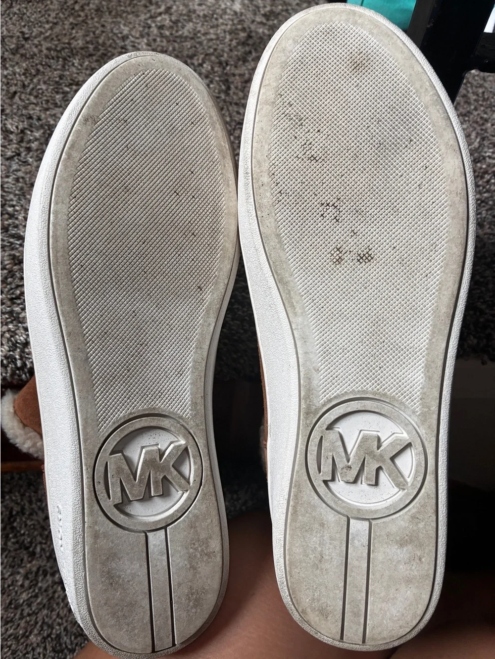 8.5 Michael Kors Ashlyn Suede Sherpa-Trim Slip-On bootie/Sneakers